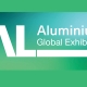 Aluminium Global Exhibition logo featuring a large white 'AL' monogram and the words 'Aluminium Global Exhibition' on a green gradient background.