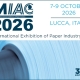 MIAC 2026 poster: International Exhibition of Paper Industry, October 7–9, 2026, Lucca, Italy.